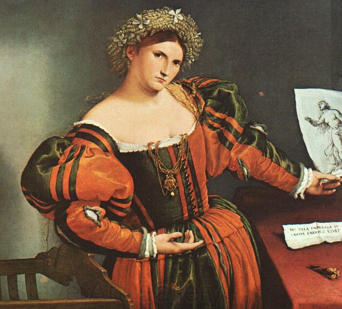 Lorenzo Lotto A Lady as Lucretia Norge oil painting art
